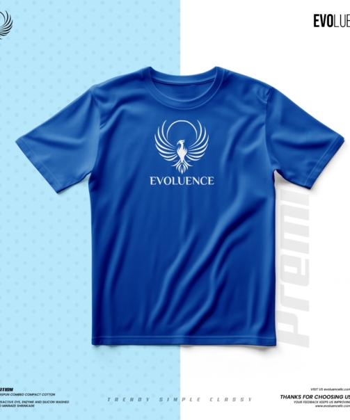 Evoluence Signature blue T-Shirt with soft cotton