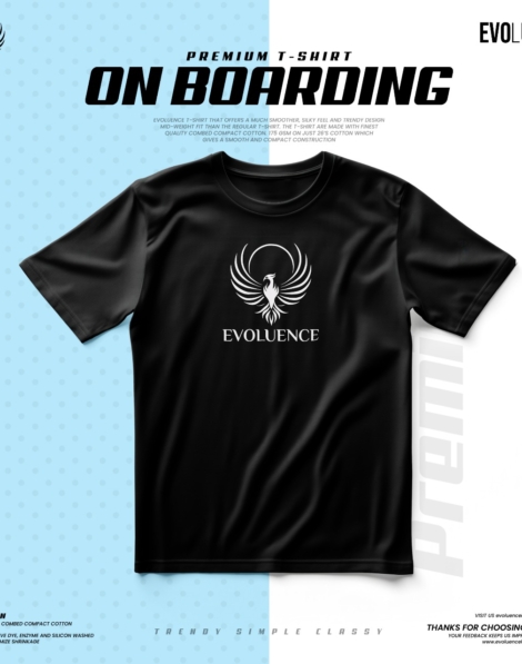 Modern Fit Signature Black T-Shirt – Premium Soft Cotton