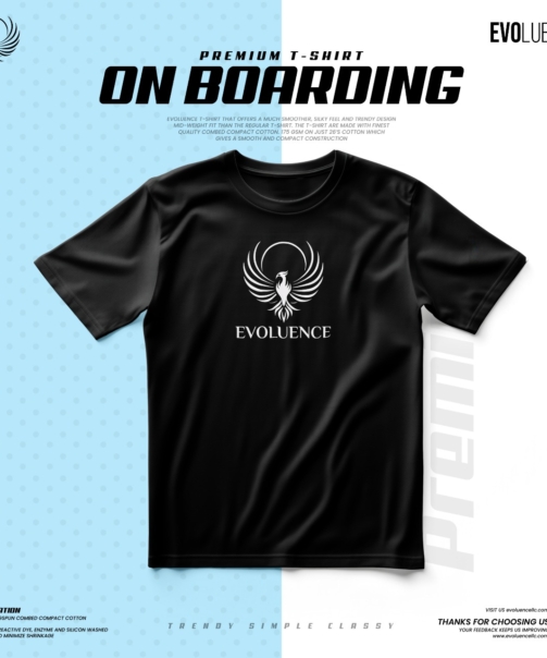 Modern Fit Signature Black T-Shirt – Premium Soft Cotton